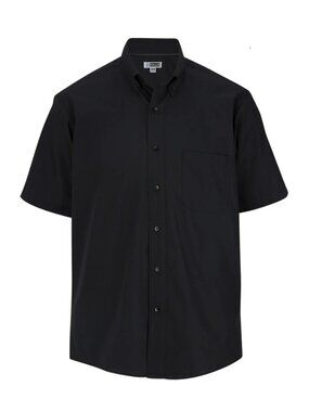 Edwards 1245 Lightweight Poplin Short Sleeve Men's Shirt - Black
